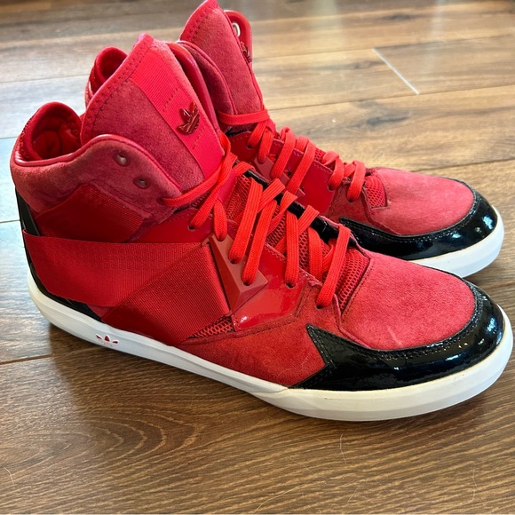 adidas Other - Adidas Originals C-10 Men's Basketball Hightop Sneakers Red Black Size 11